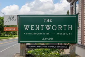 The Wentworth A White Mountain Inn--Jackson, NH sign