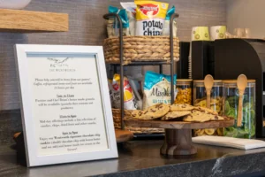 Snacks on a pantry counter